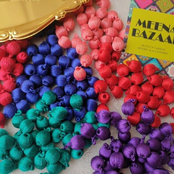 Thread Ball Buttons with Textured Decorative Design