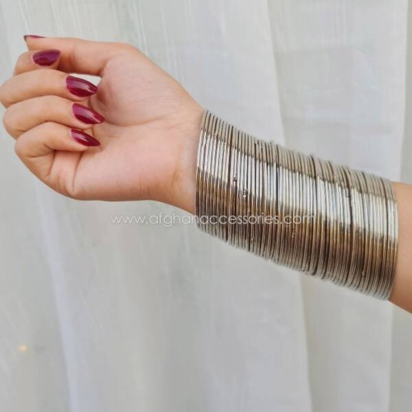 Metallic Plain Silver Bangle for Women with Elegant Minimal Design