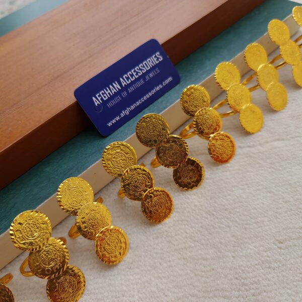 Gold Coin Ring with Traditional Coin-Inspired Design