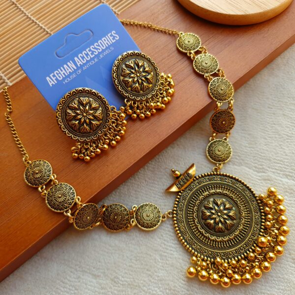 Antique oxidized Mayal necklace set