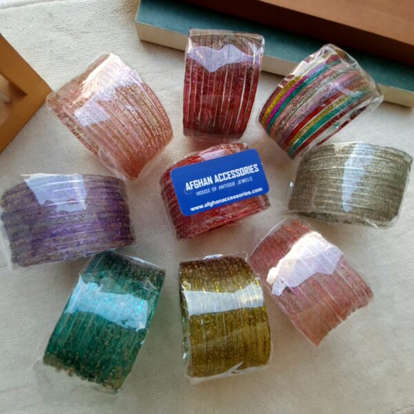 Raindrop Inspired Bangles 1 Dozen Set for Women with Elegant Traditional Design