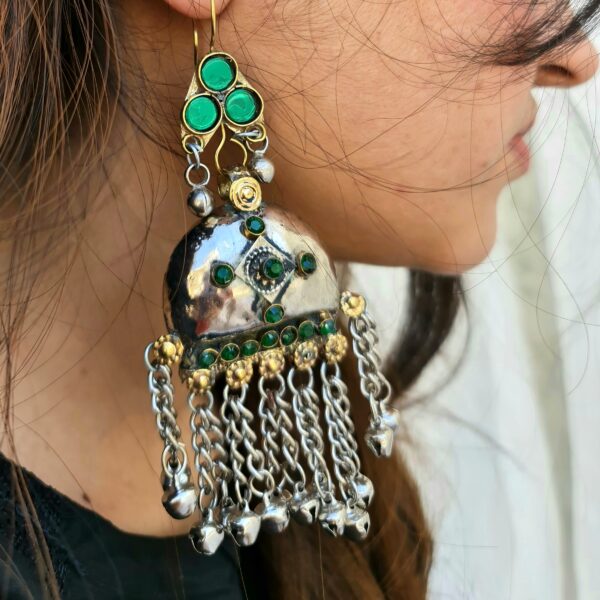 Vintage Handcrafted Tribal Earrings traditional Afghan jewelry