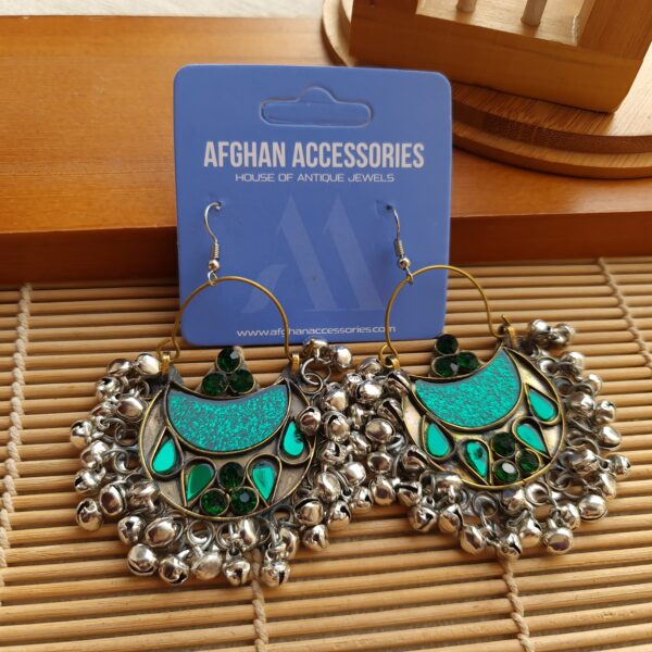 Ethnic Afghan Chandbali with Intricate Traditional Detailing