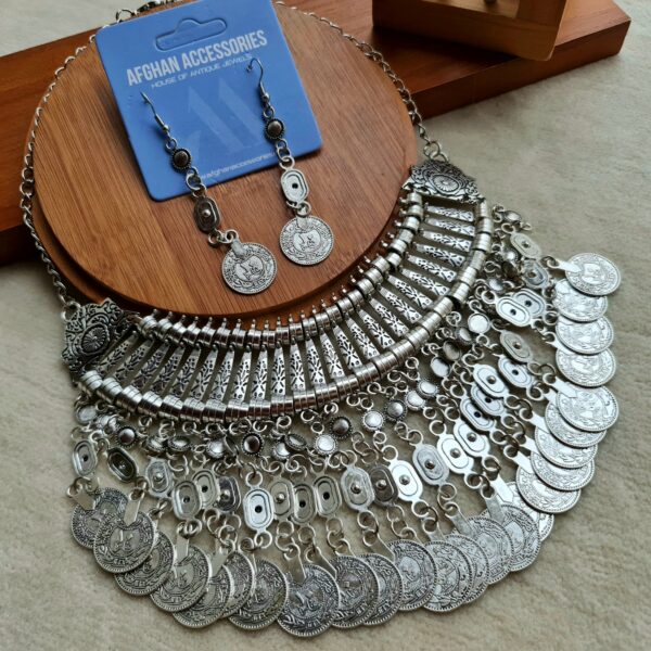 Antique oxidized heavy coin set