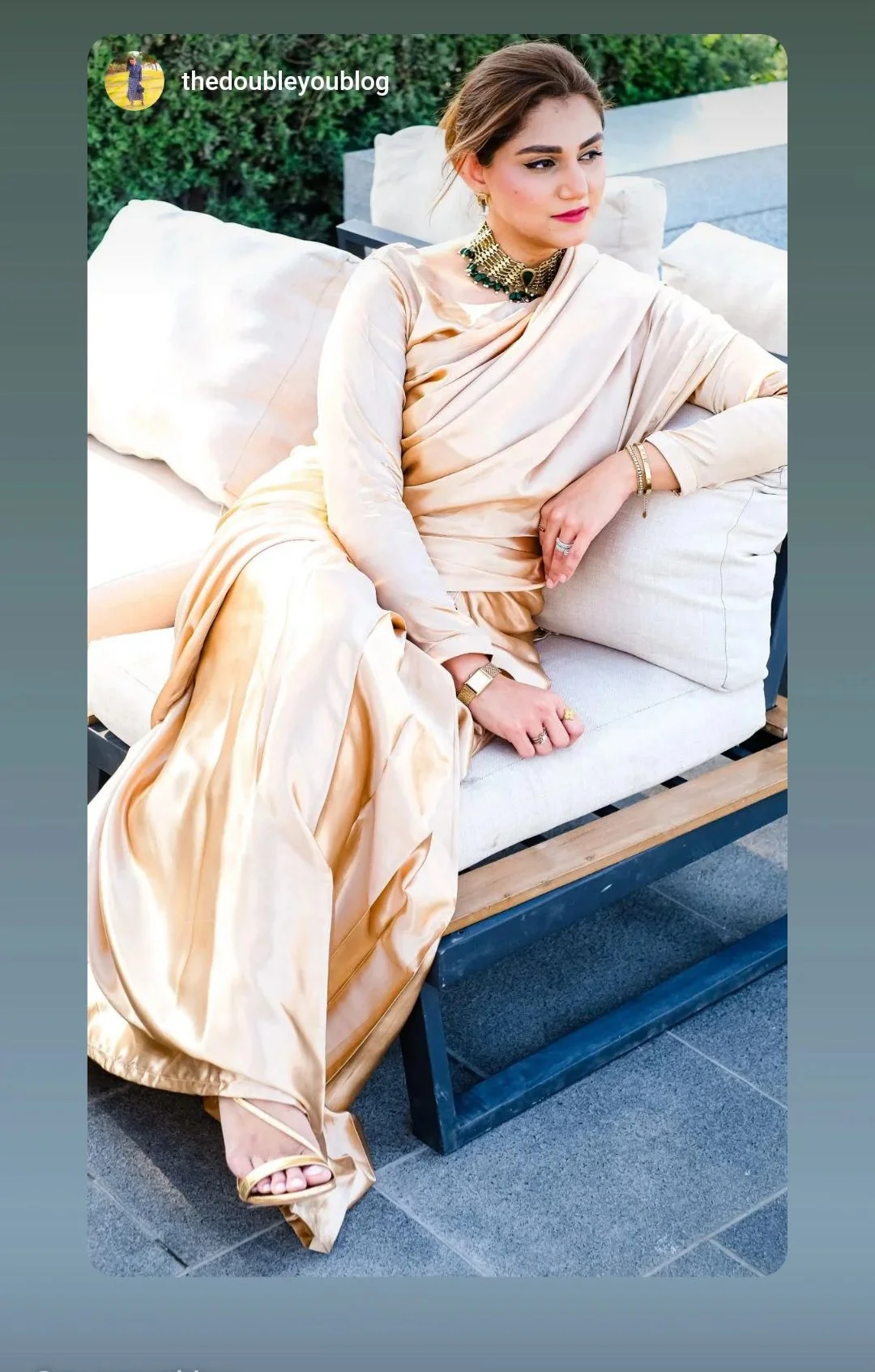 Customer wearing Afghan Accessories