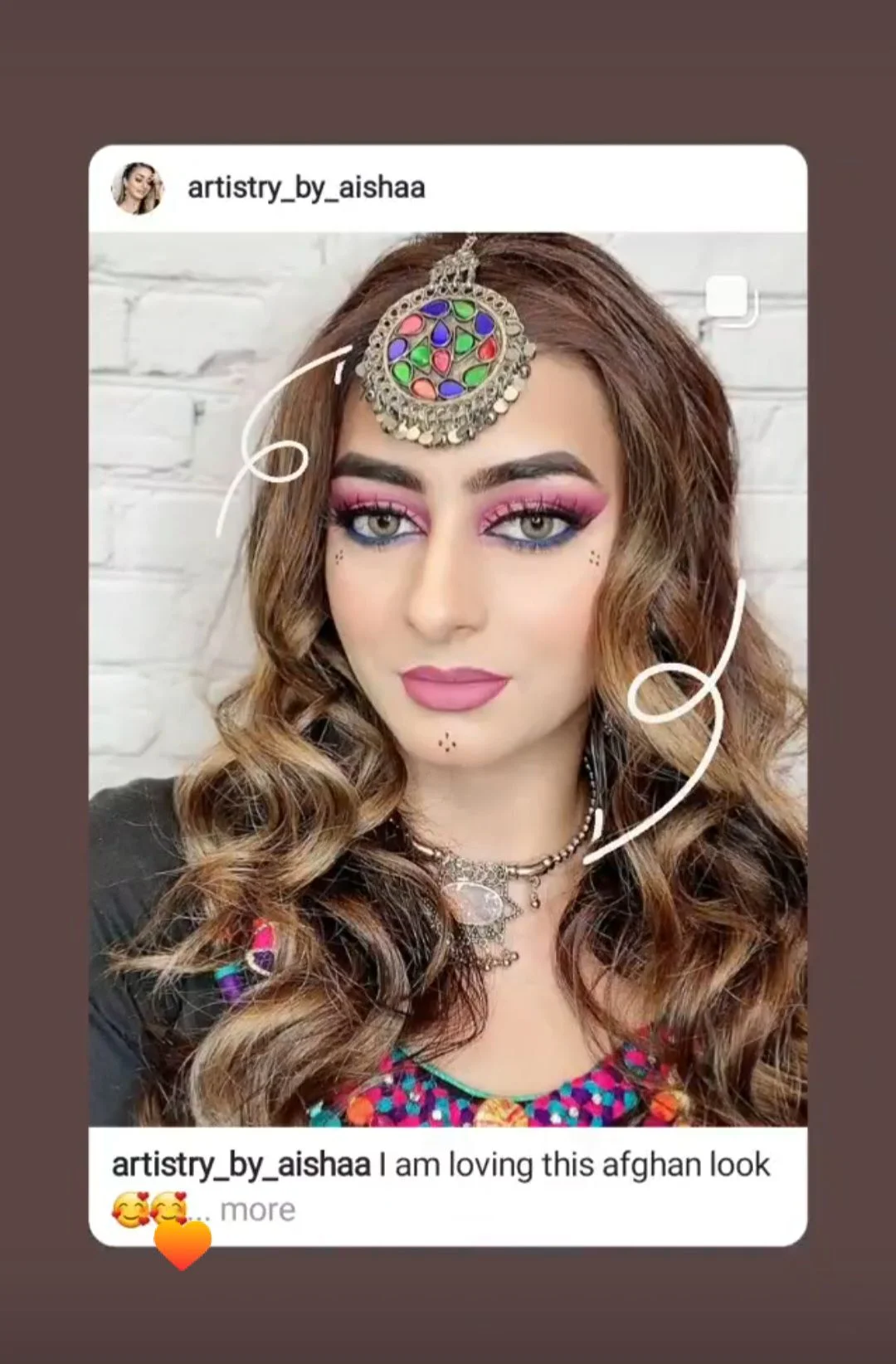 Customer wearing Afghan Accessories