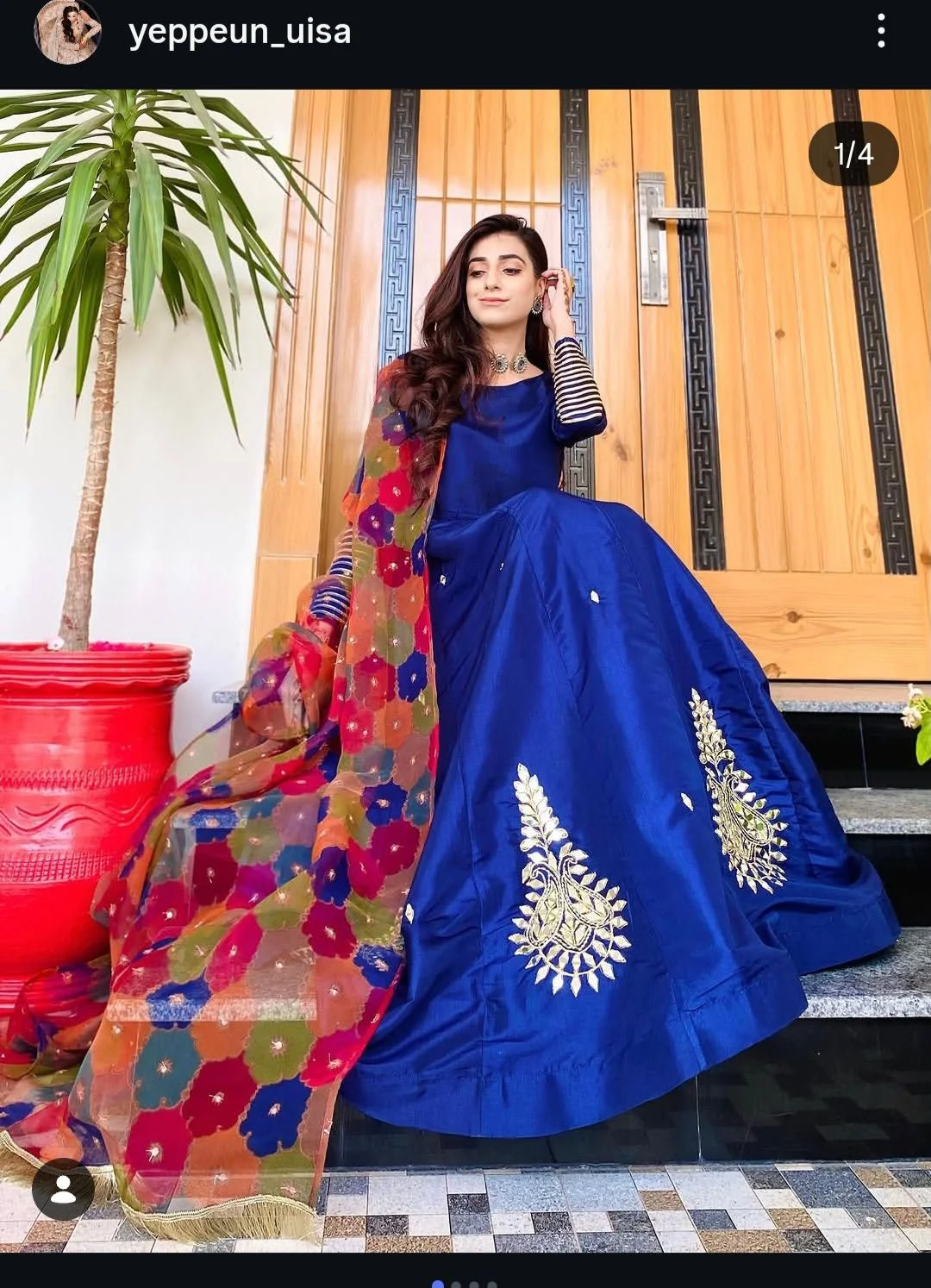 Customer wearing Afghan Accessories