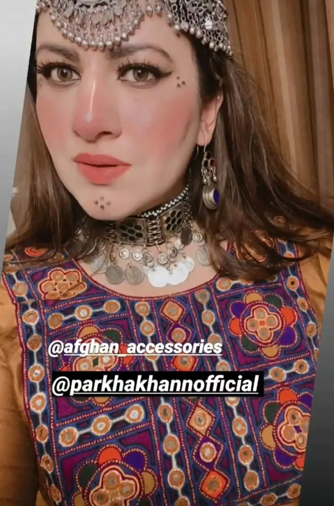 Customer wearing Afghan Accessories