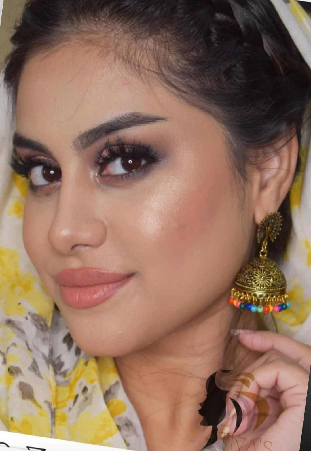 Customer wearing Afghan Accessories