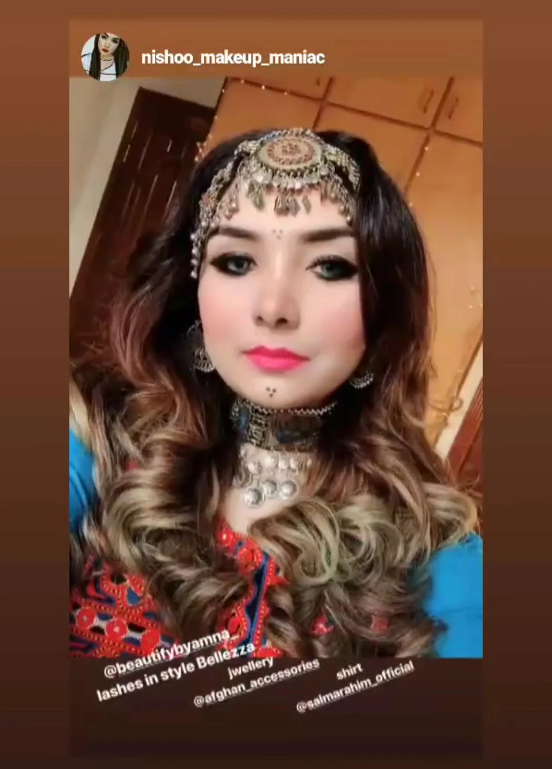 Customer wearing Afghan Accessories