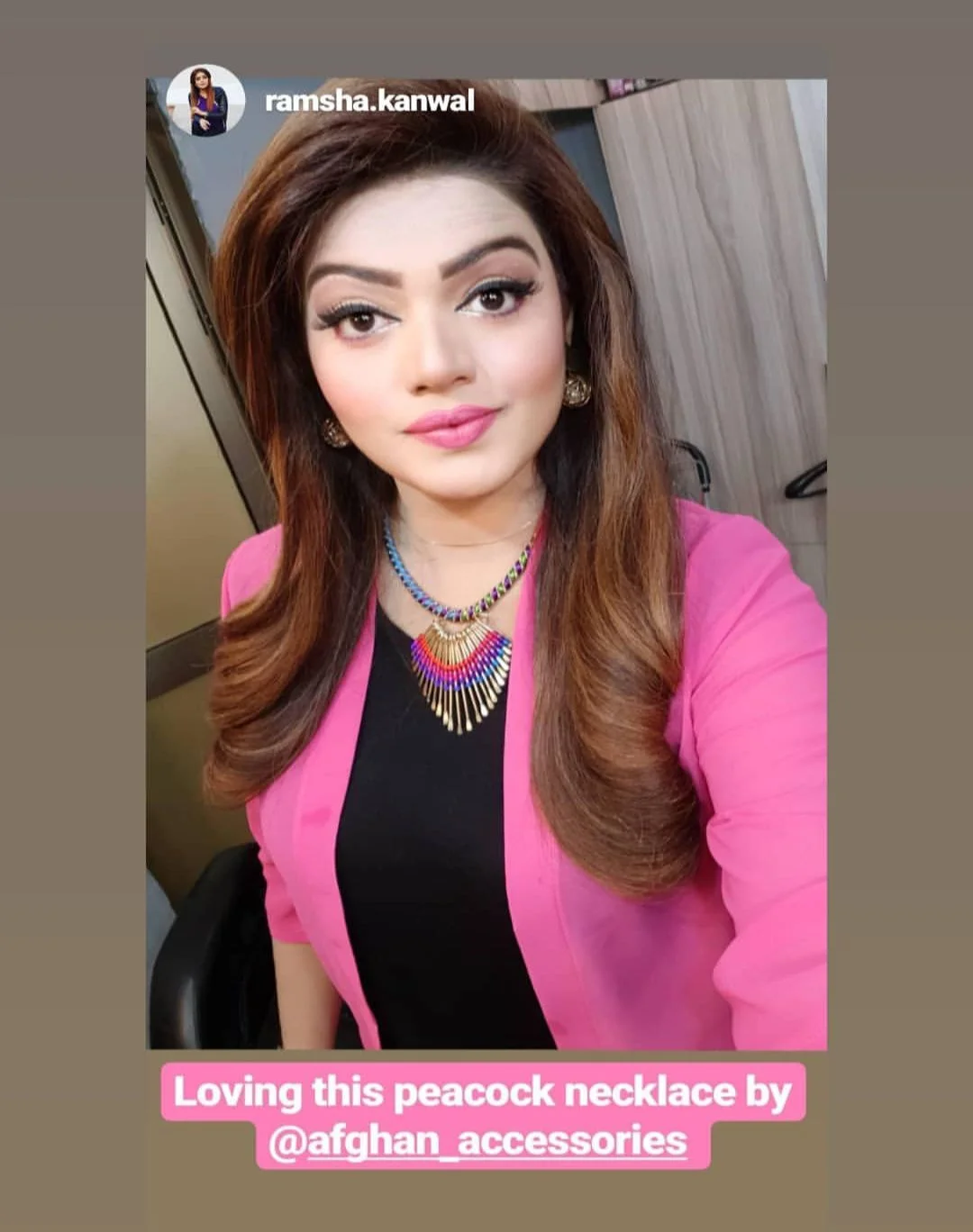 Customer wearing Afghan Accessories